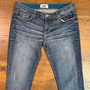 PAIGE Jimmy Jimmy‎ Skinny medium wash distressed jeans